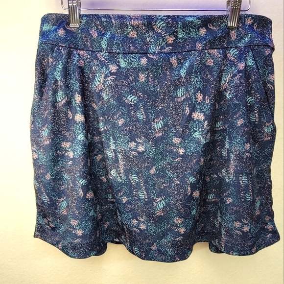 Greg Norman Women's Monet Abstract Brush Navy Print Golf Skort Size Small - Picture 1 of 14